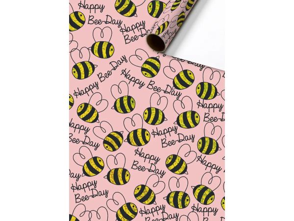 Geschenkpapierrolle Happy Bee-Day