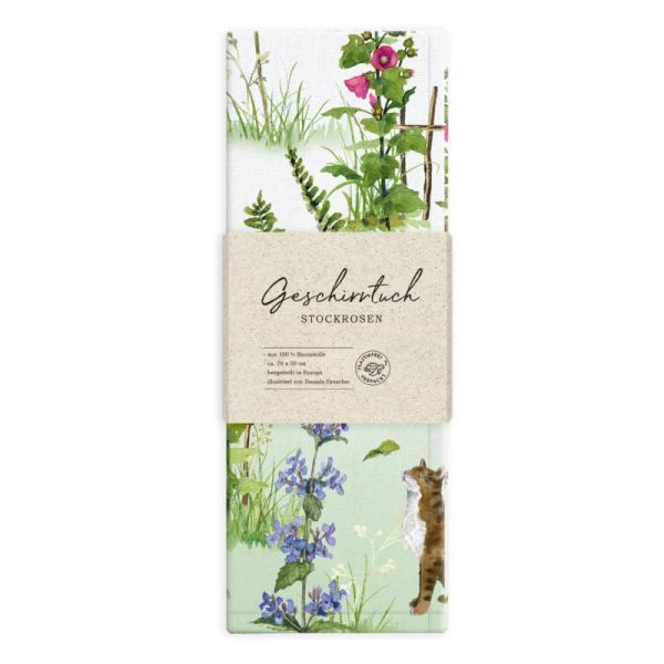 Geschirrtuch "Stockrosen"