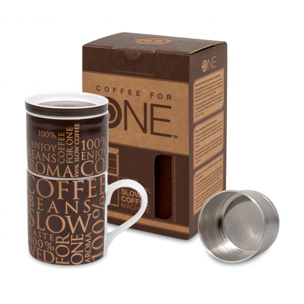 Coffee for One - "100% Coffee on Dark Brown"