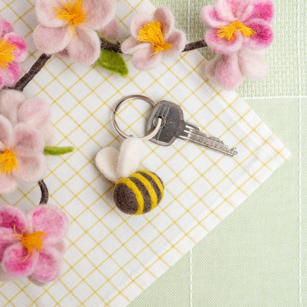 Filz-Schlüsselanhänger Biene