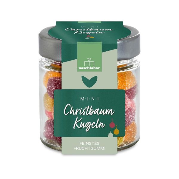 Fruchtgummis im Glas - Christbaum Kugeln, 120 g