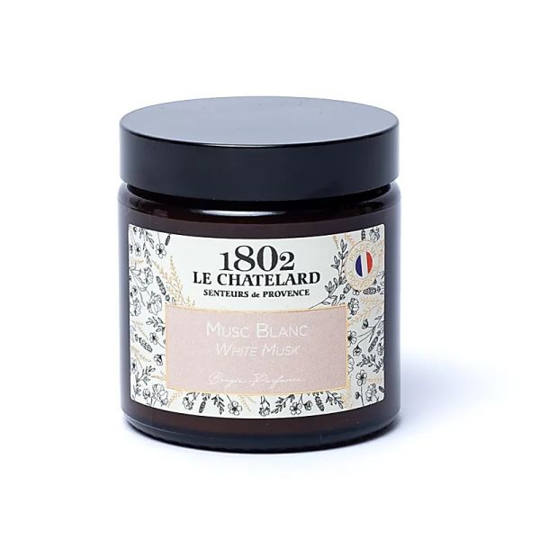 Duftkerze Weißer Moschus im Glas, 80 g