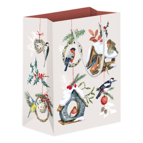 Geschenktüte " Am Vogelhaus " mittel