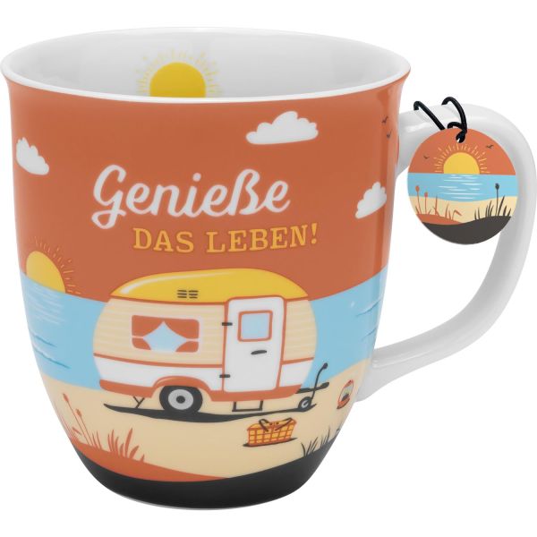 Tasse "Camping Meer" Genieße das Leben,
