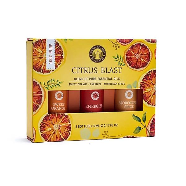 Citrus Blast Aromatherapie - Ätherisches Öl Set, 3 x 5 ml