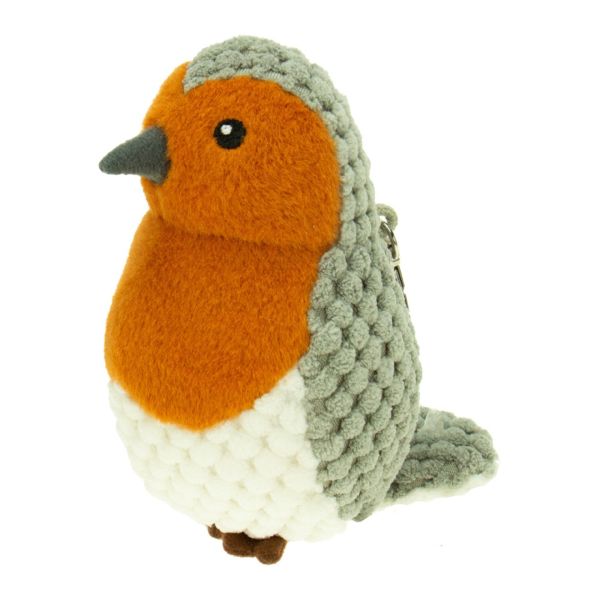Plüsch Rotkehlchen gehäkelt 12 cm