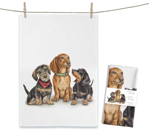 MALUU Geschirrtuch Doxie Gang