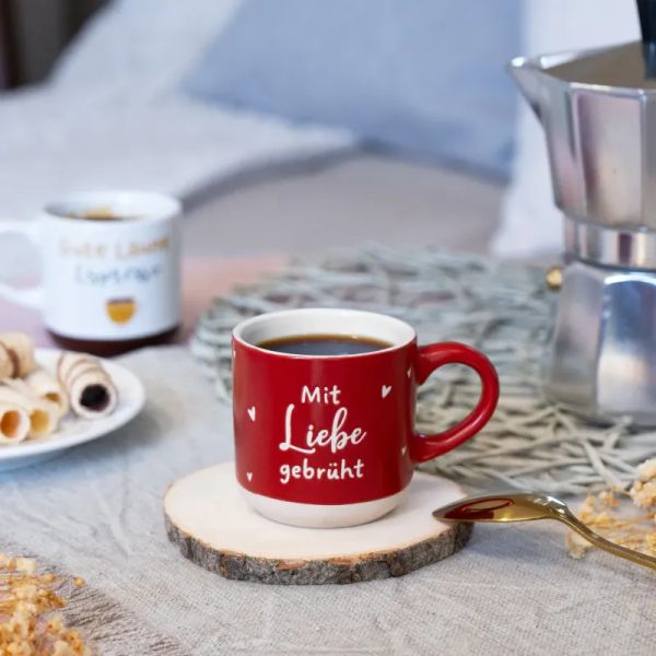 Espressotasse "Mit Liebe gebrüht !"
