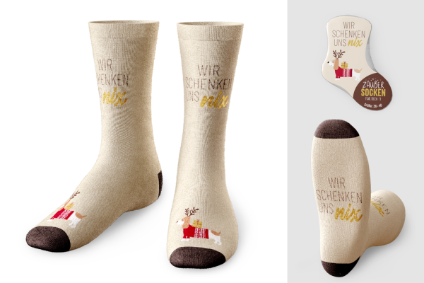Zaubersocken X-mas "Dackel" Gr.36-40