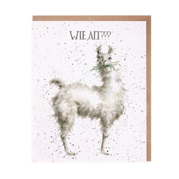 Wrendale Klappkarte Lama "Wie alt???"