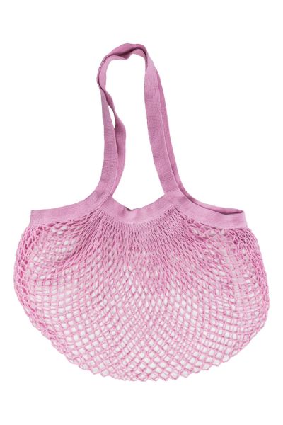Netzbeutel, Bio-Baumwolle - rosa