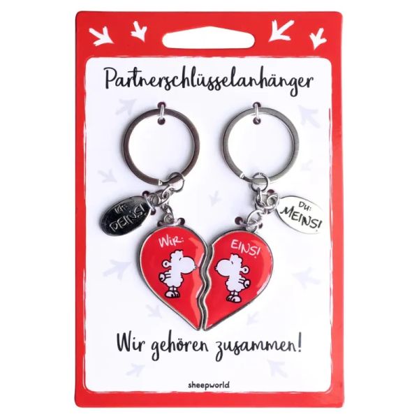 Partner-Schlüsselanhänger Herz