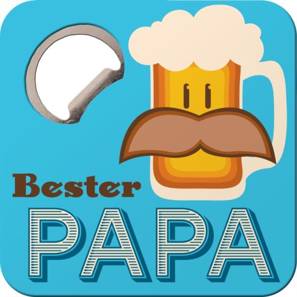 Untersetzer mit Flaschenöffner "Bester Papa"