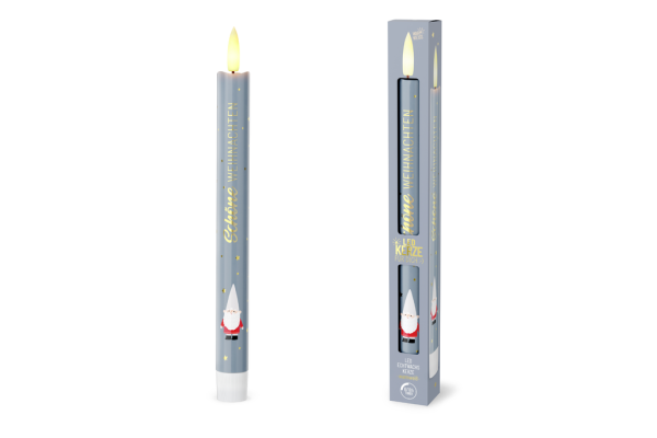 LED-Kerze Happy X-mas "Zwerg"