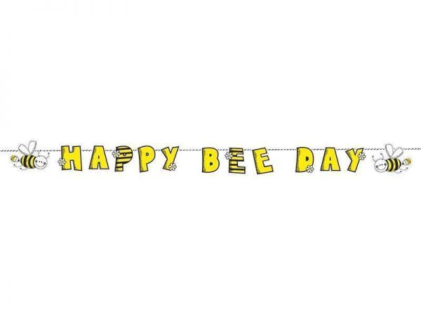 Geburtstags-Girlande Biene - Happy Bee Day