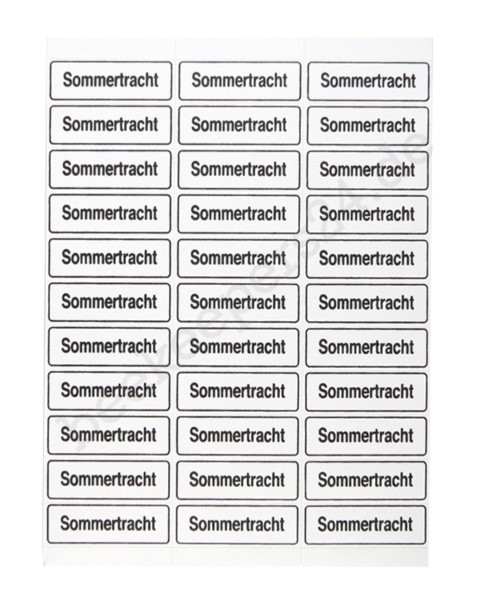 Sortenetikett "Sommertracht", 102 Stück