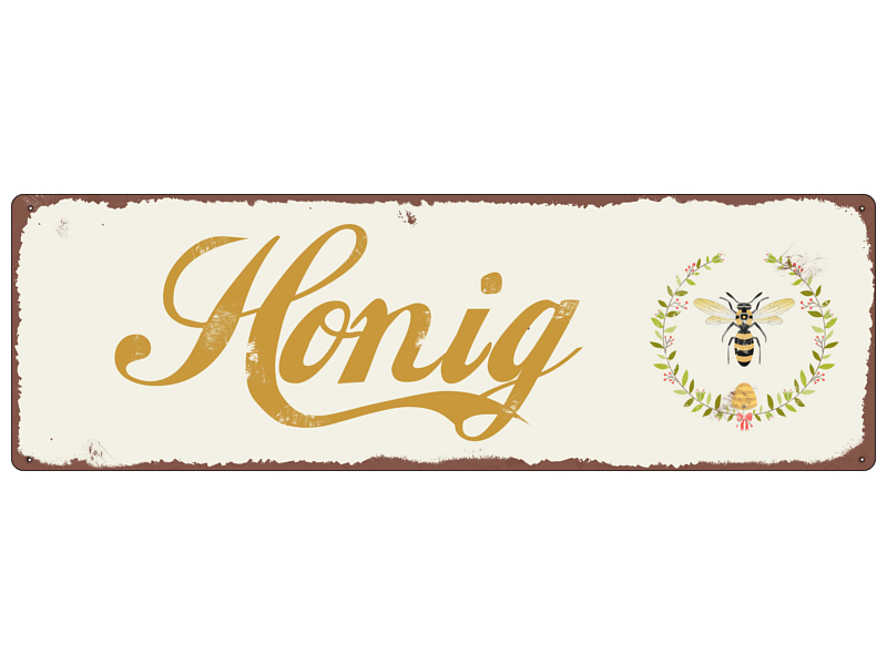 groß "Honig aus der Region",Imker,Imkerei,Bienen Werbe-Schild 29,5x21cm 