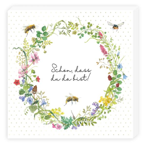 Serviette Bienen