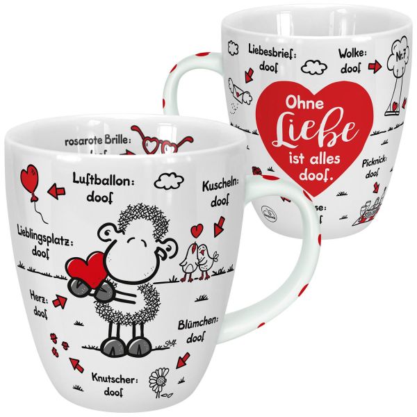 Tasse groß " Ohne Liebe ist alles doof "