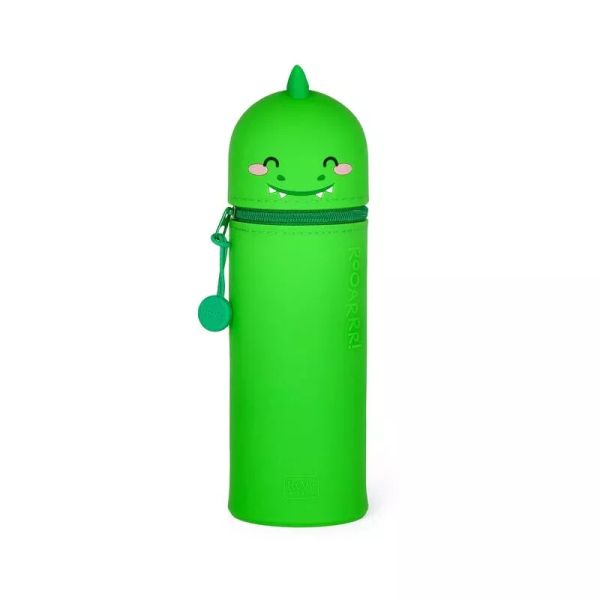 Legami 2-in-1-Federmäppchen aus weichem Silikon - Kawaii - Dino