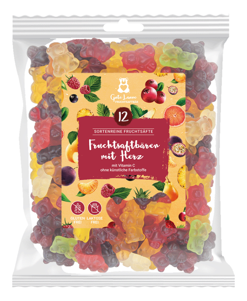 Fruchtsaftbären mit Herz, 500 g