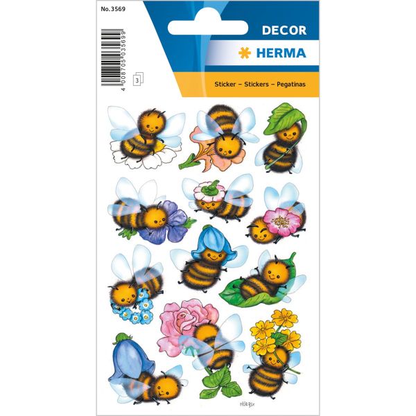 Sticker Decor - lustige Bienen