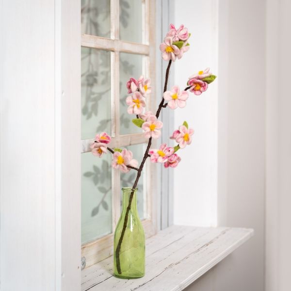 Filzblume - Apfelblüten-Zweig