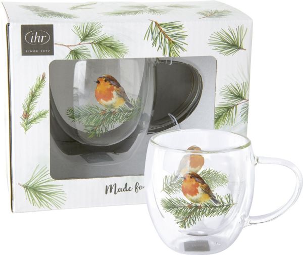 Teeglas "Charming Robin", doppelwandig